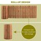 Light Brown Fir Wood Garden Pathway Roll-Up Walkway with Anti-Slip Surface for Outdoor Use